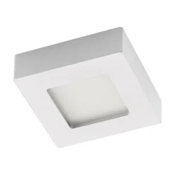 Prios Plafón LED Alette, plata, 12,2 cm, atenuable
