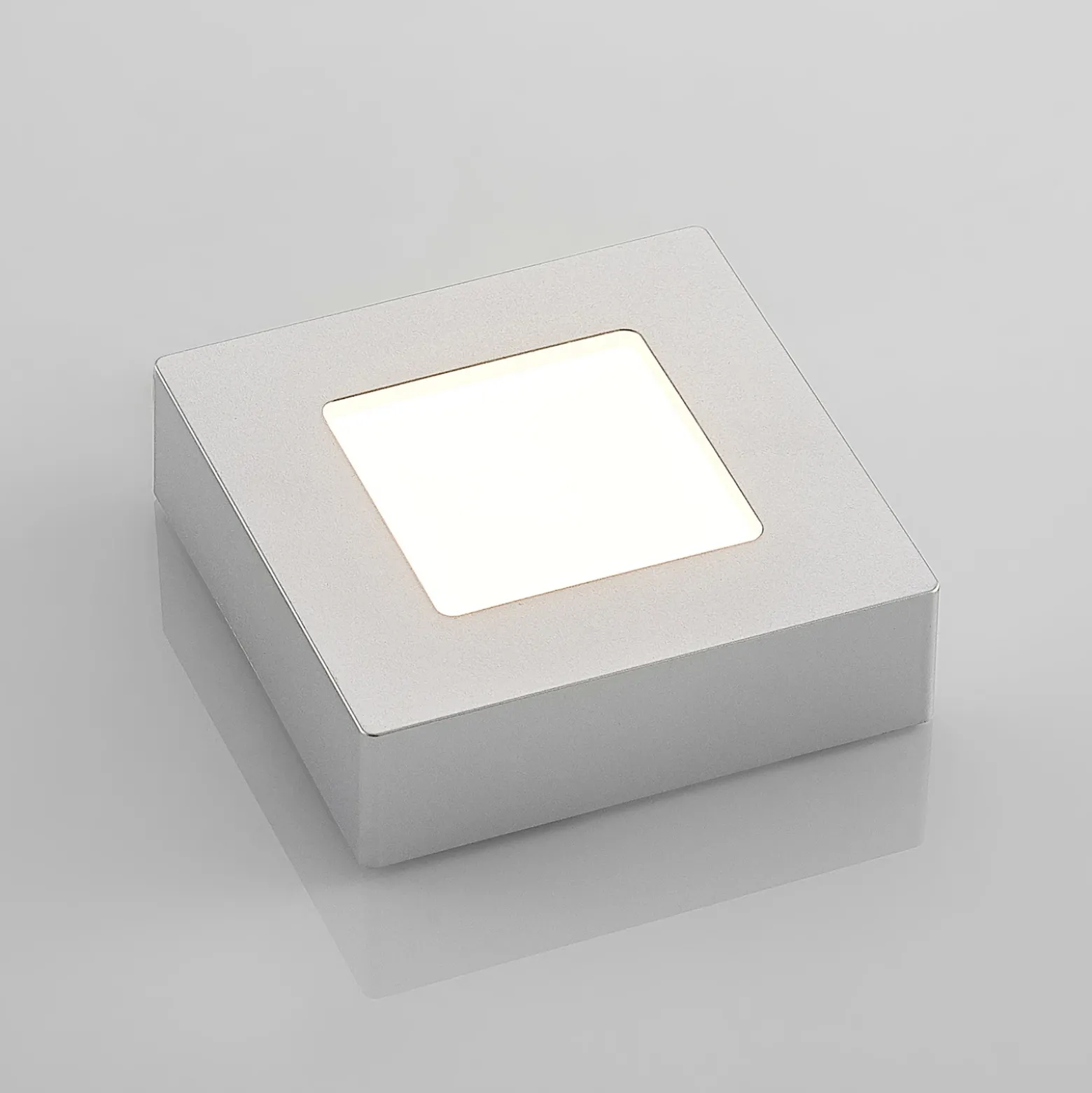 Prios Plafón LED Alette, plata, 12,2 cm, atenuable
