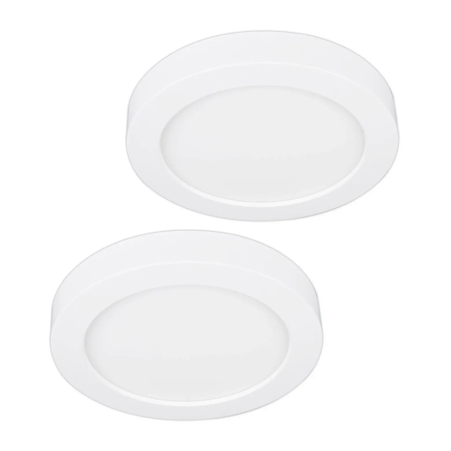 Prios Plafón LED Edwina, blanco, 23 cm, lote de 2