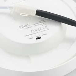 Prios Plafón LED Edwina, blanco, 25 cm, lote de 2