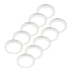 Prios Plafón LED Edwina, blanco, 25 cm, lote de 10