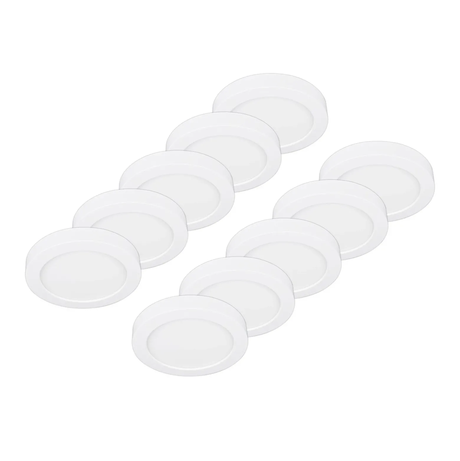 Prios Plafón LED Edwina, blanco, 23 cm, lote de 10