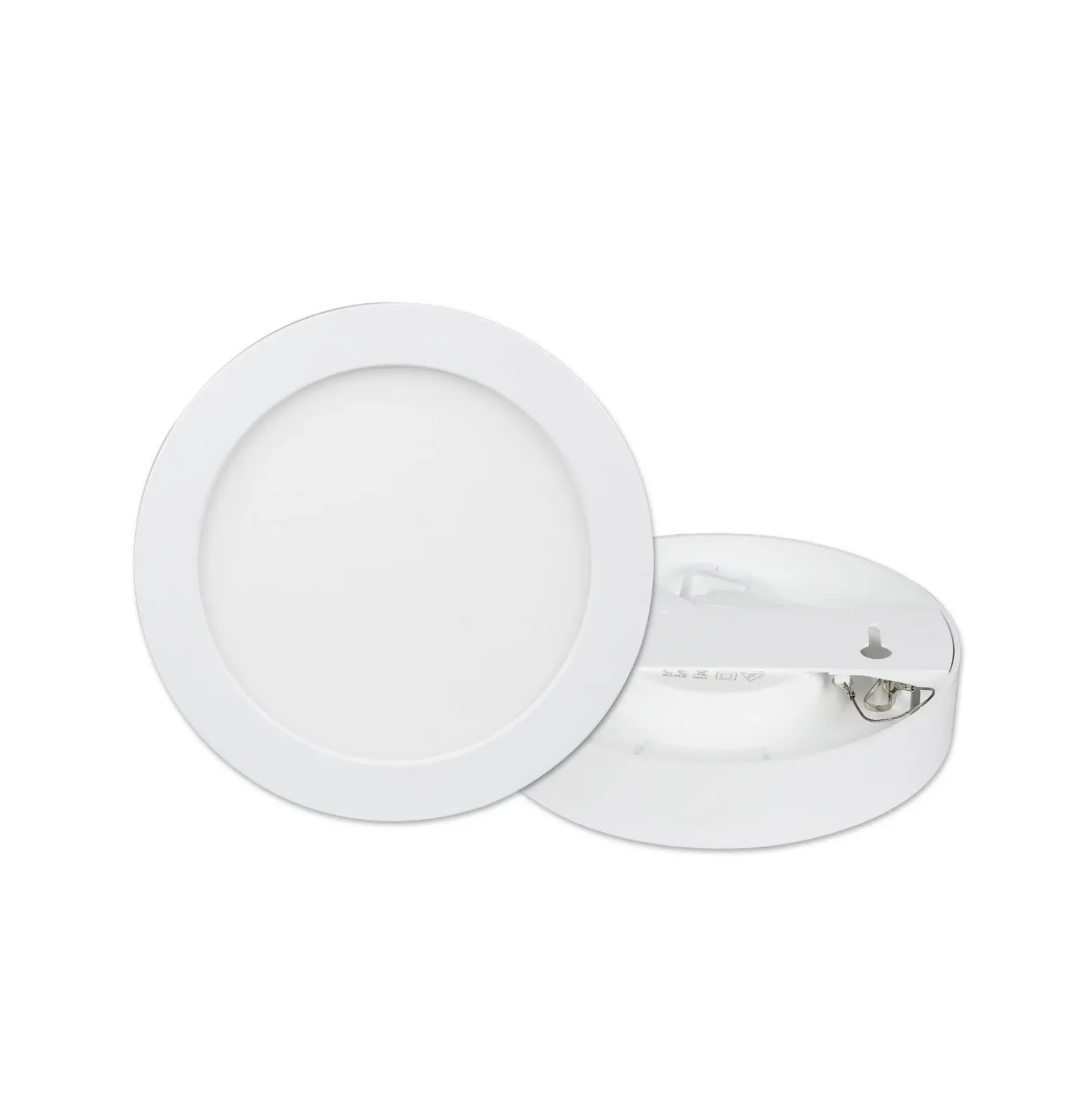 Prios Plafón LED Edwina, blanco, 12 cm, lote de 2