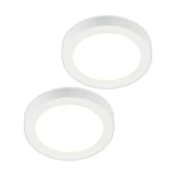Prios Plafón LED Edwina, blanco, 25 cm, lote de 2