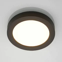Prios Plafón LED Edwina, negro, 25 cm, CCT, IP44