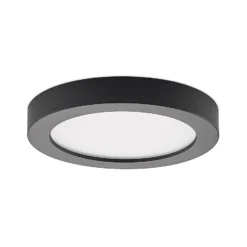Prios Plafón LED Edwina, negro, 25 cm, CCT, IP44