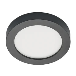 Prios Plafón LED Edwina, negro, 23 cm, CCT, IP44