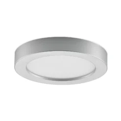 Prios Plafón LED Edwina, plata, 23 cm, CCT, IP44