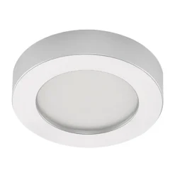 Prios Plafón LED Edwina, plata, 18 cm, CCT, IP44