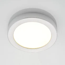 Prios Plafón LED Edwina, plata, 25 cm, CCT, IP44
