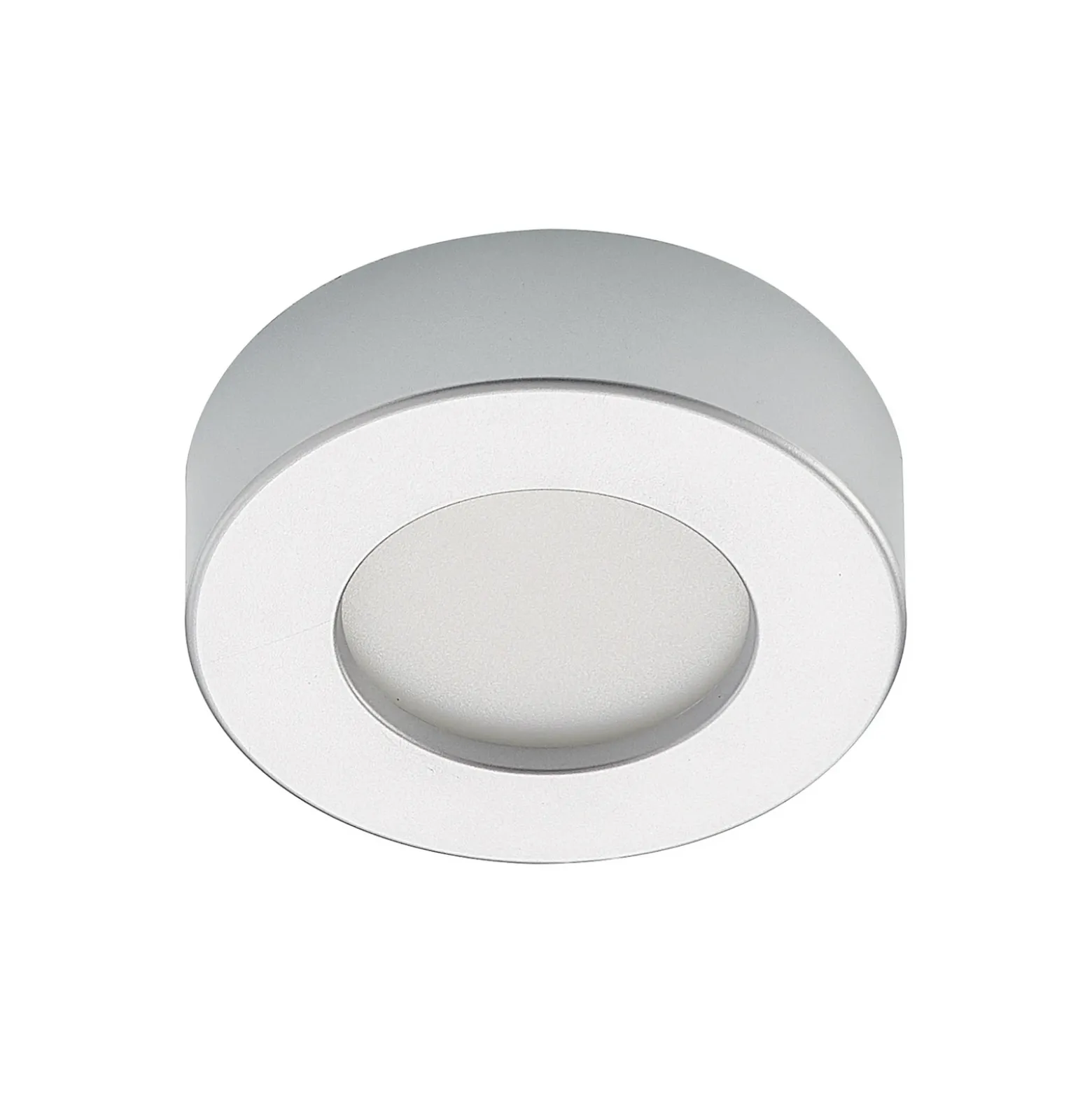 Prios Plafón LED Edwina, plata, 12 cm, CCT, IP44