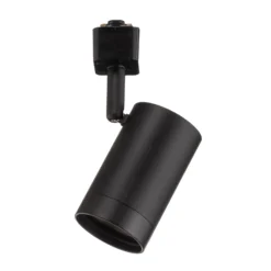 Prios Sistema de riel monofásico Jorell, negro, 5 luces, GU10
