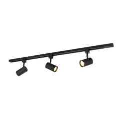 Prios sistema de riel trifásico Jorell, negro, 3 luces, GU10