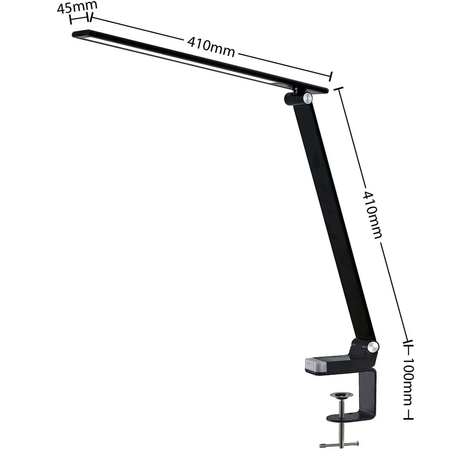 Prios Tamarin lámpara de mesa LED, atenuable negro