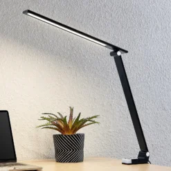 Prios Tamarin lámpara de mesa LED, atenuable negro