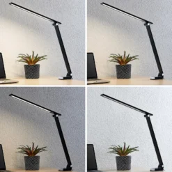 Prios Tamarin lámpara de mesa LED, atenuable negro