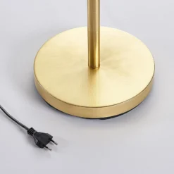 Proyector de techo Lindby Jost, 180 cm, latón, lámpara de lectura, E27