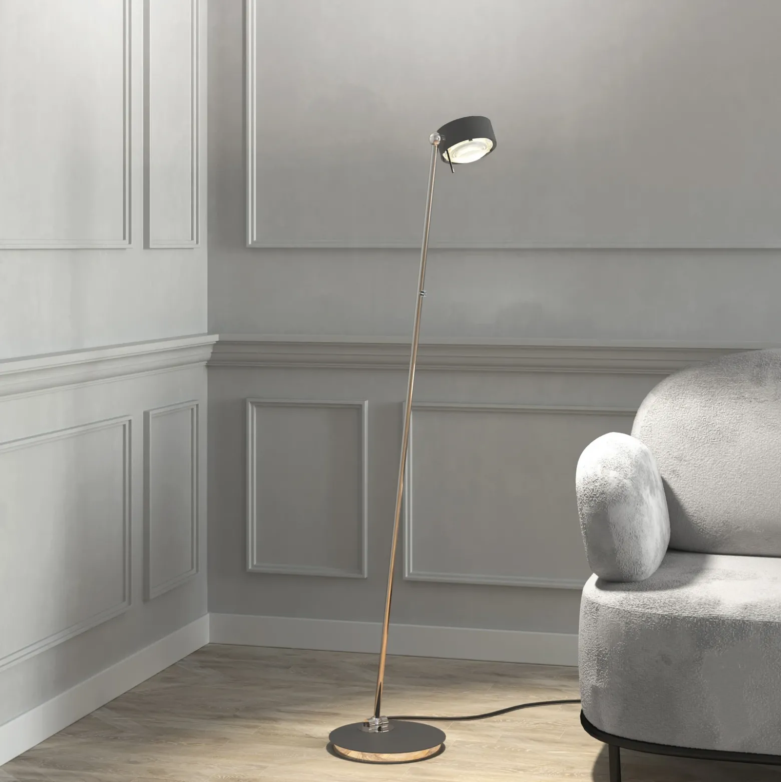 Puk! 120 Floor LED claras/mate antracita mate