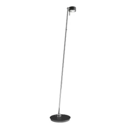 Puk! 80 Floor LED lentes claras/mate negro/cromo
