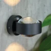 Puk Mini Wall, G9, lentes transparentes, negro mate