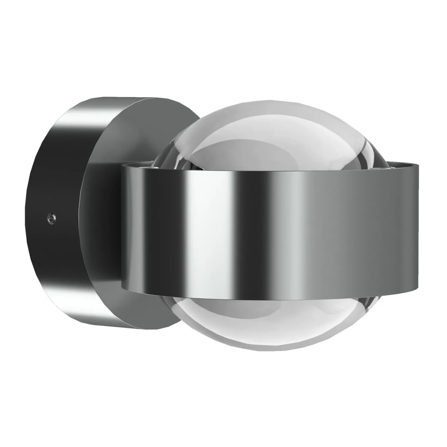Puk Mini Wall LED 2x8W Lentes transparentes, cromo mate
