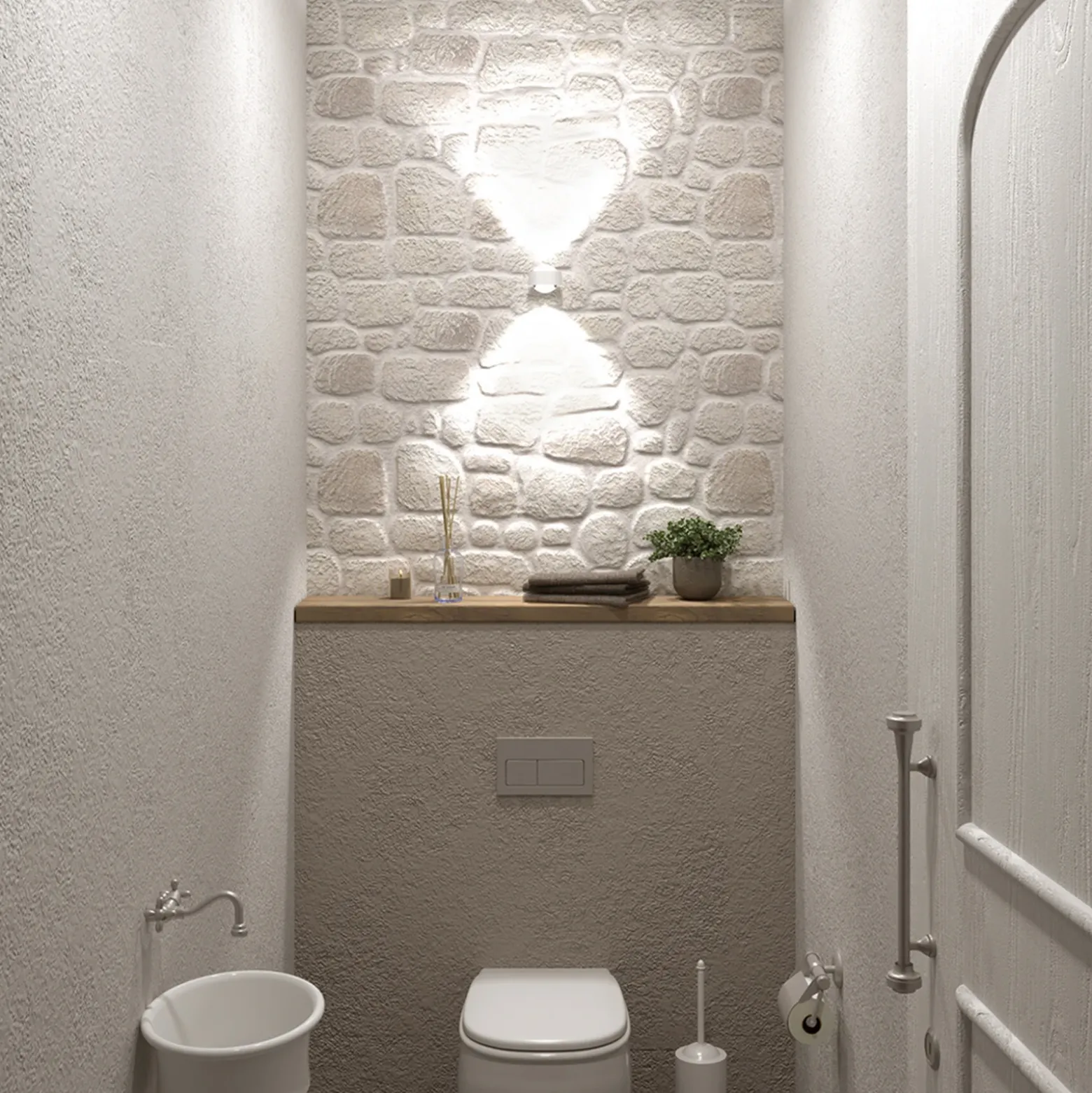 Puk Mini Wall LED 2x8W lentes transparente, blanco mate