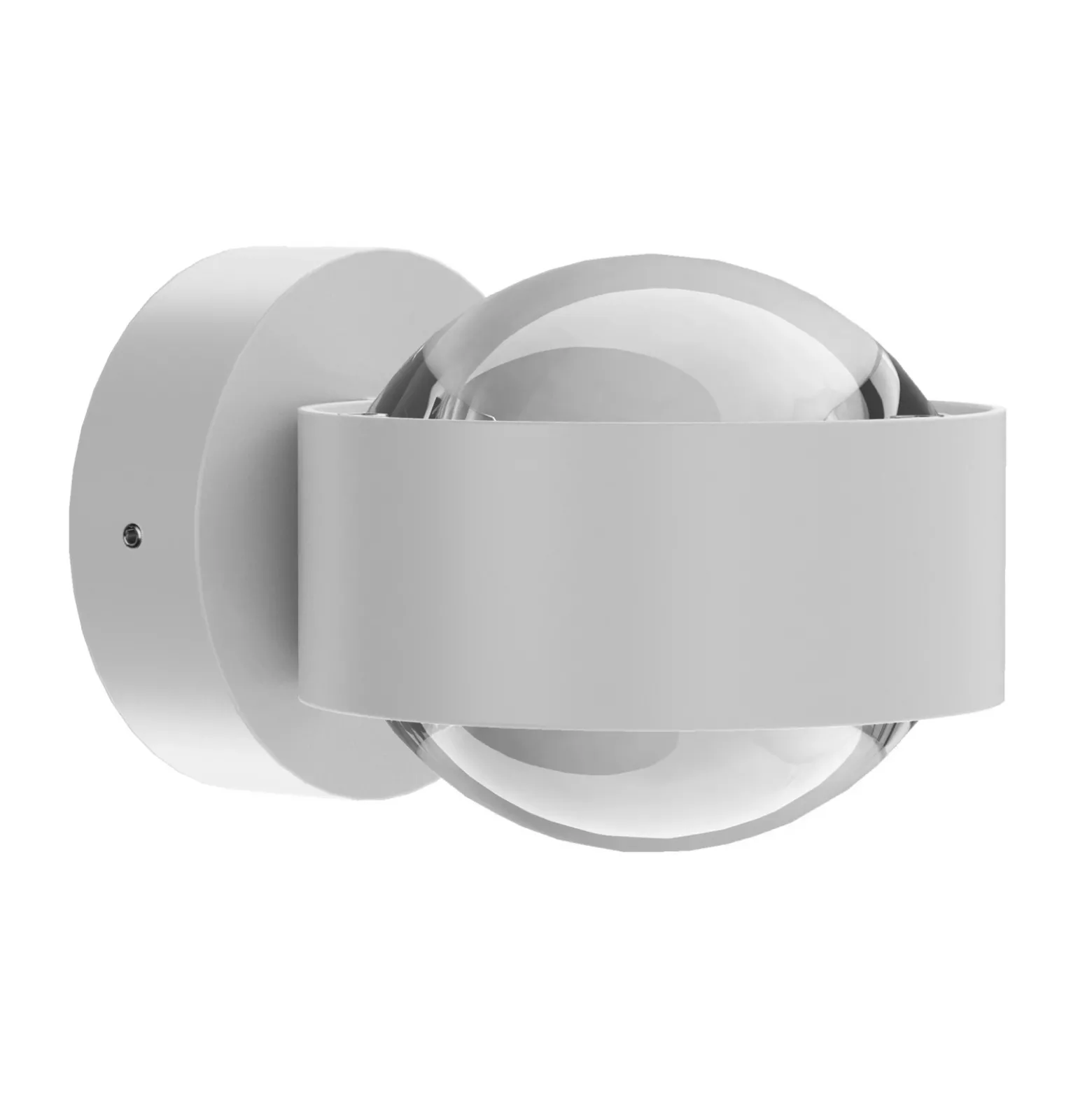 Puk Mini Wall LED 2x8W lentes transparente, blanco mate