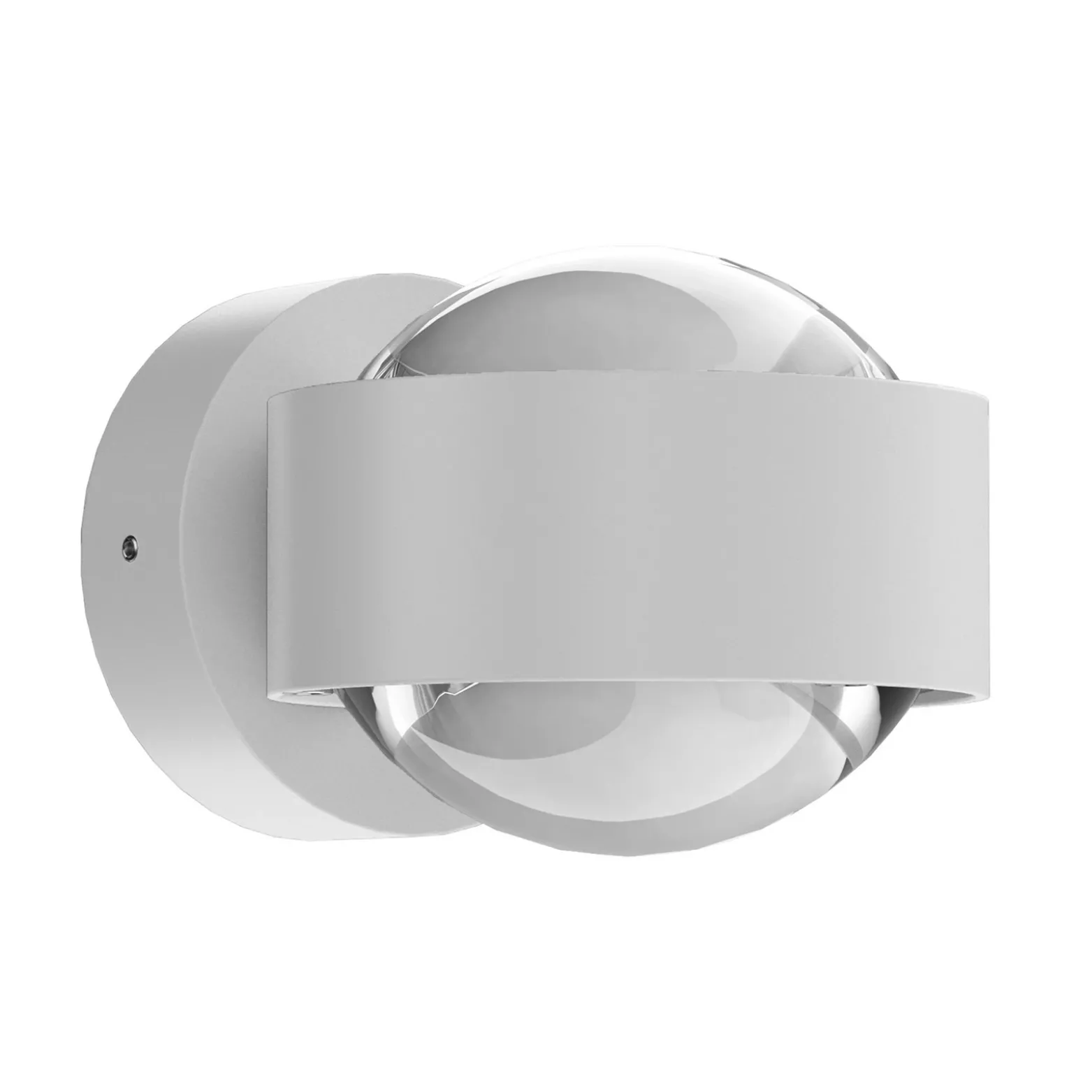 Puk Mini Wall LED 2x8W lentes transparente, blanco mate