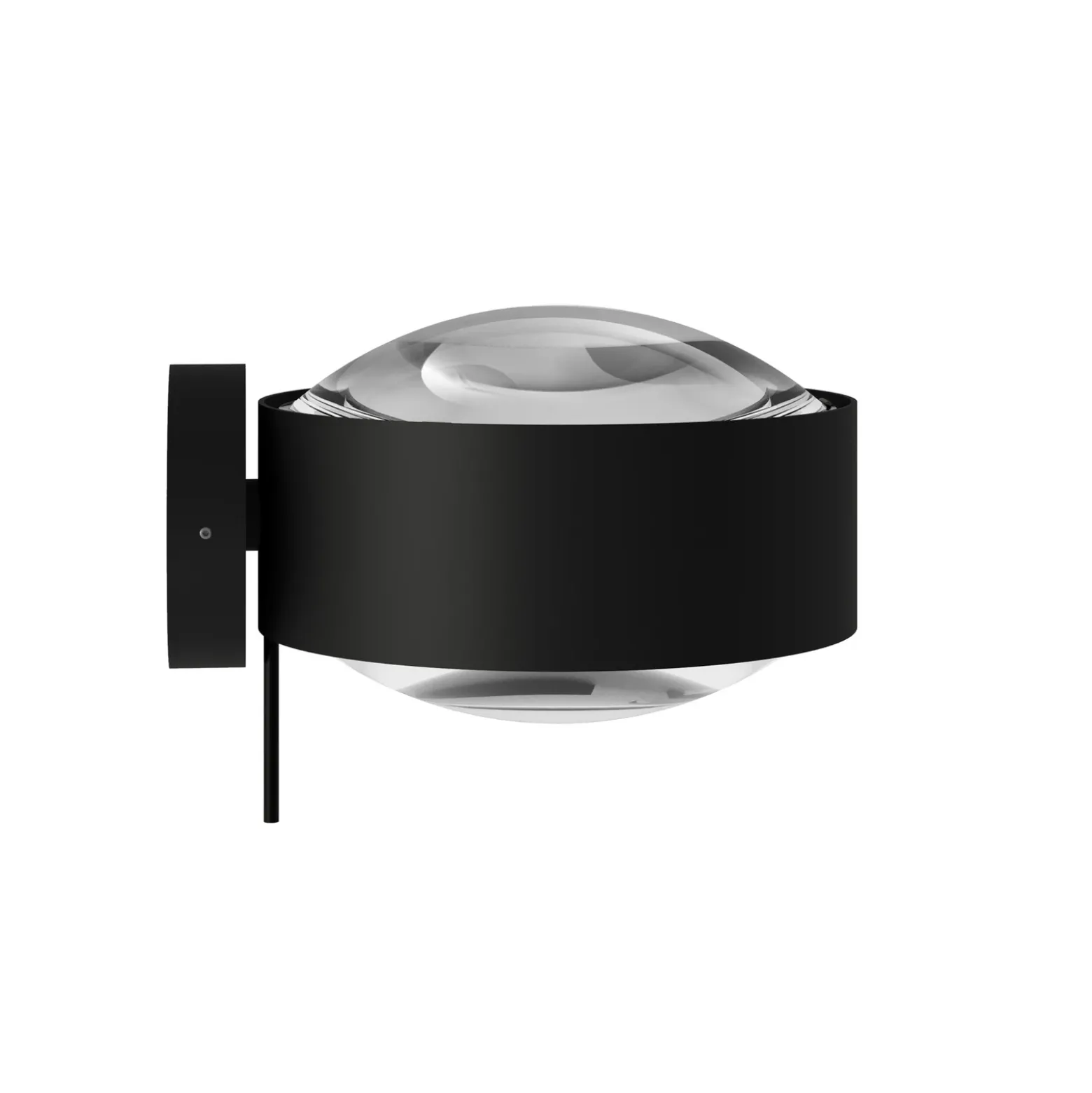 Puk! 120 Wall foco LED lentes claras negro mate