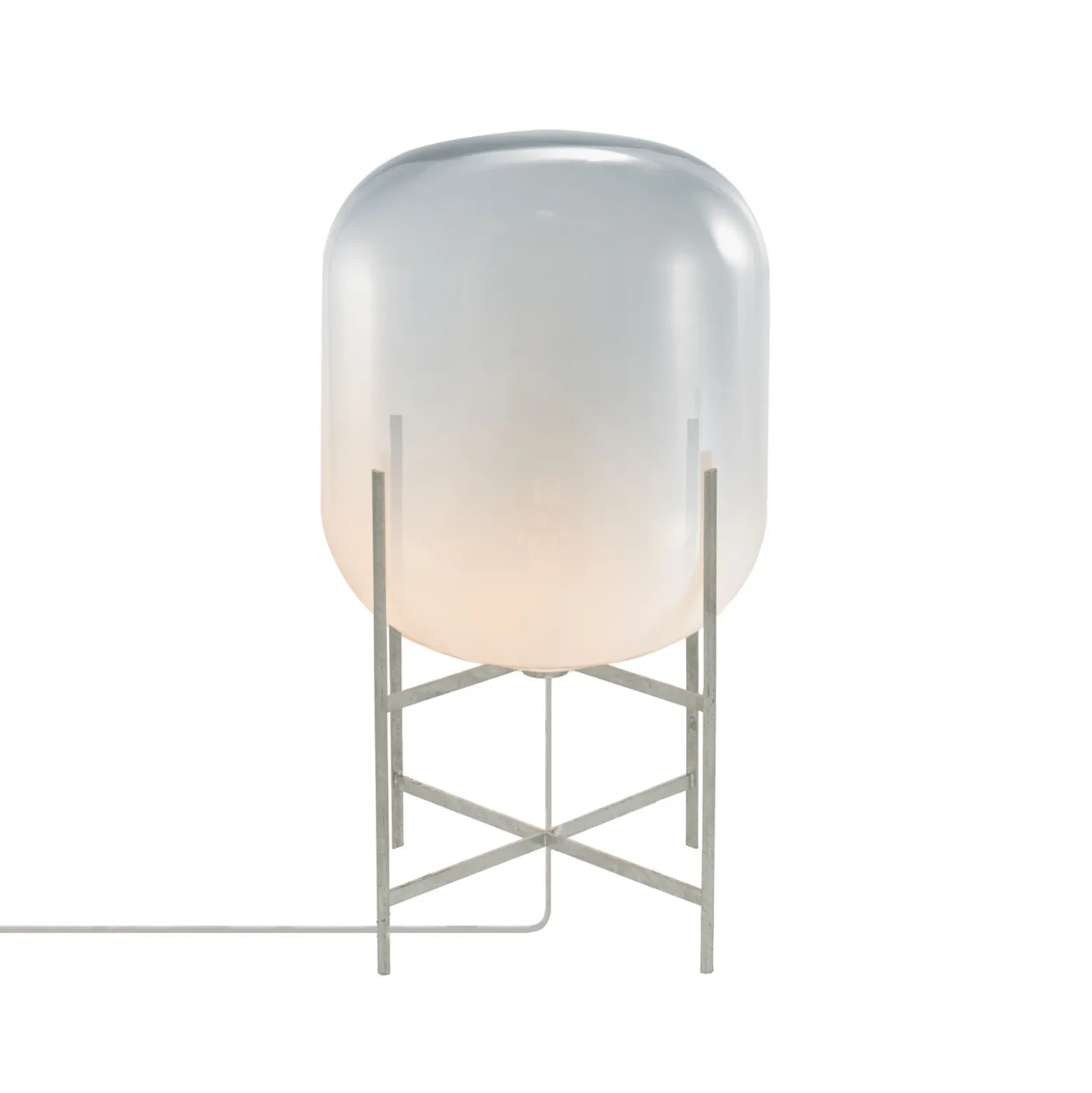 pulpo lámpara de pie Oda Medium, luz de luna blanco/blanco, altura 85 cm