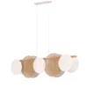Puls lámpara colgante, pantallas de yute, marrón natural/blanco, 5 luces