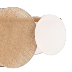 Puls lámpara colgante, pantallas de yute, marrón natural/blanco, 5 luces
