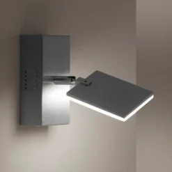 PURE Mira aplique LED control remoto, CCT aluminio