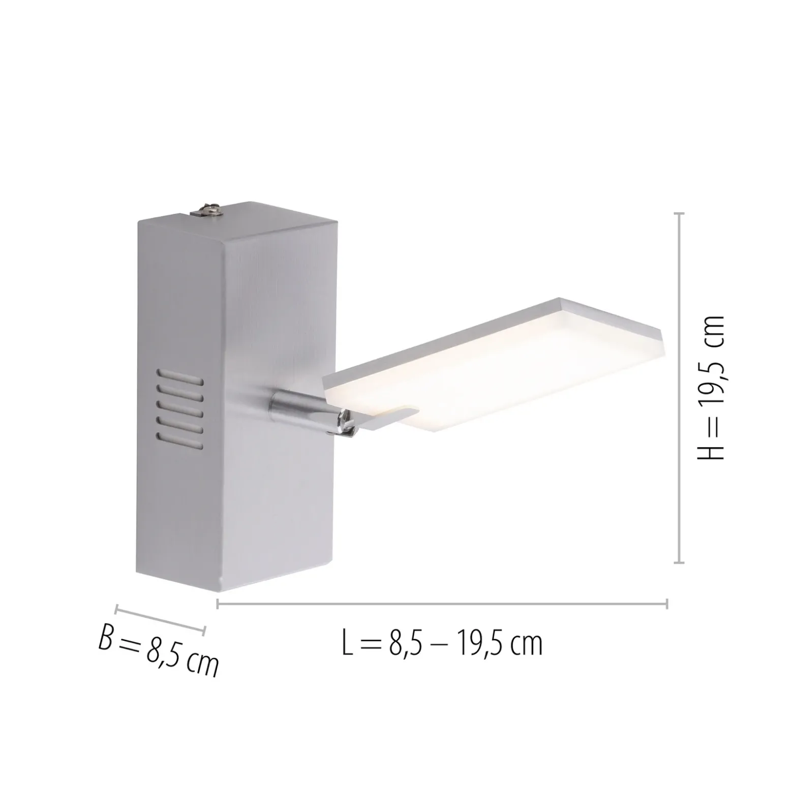 PURE Mira aplique LED control remoto, CCT aluminio