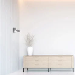 PURE Mira aplique LED control remoto, CCT aluminio