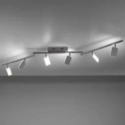 PURE Mira plafón 6 luces mando CCT aluminio