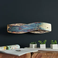 Quitani Aplique de pared LED Lian, oxidado, atenuable