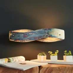 Quitani Aplique de pared LED Lian, oxidado, atenuable