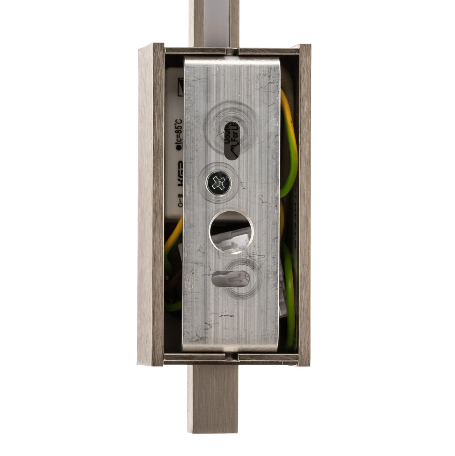 Quitani aplique de pared LED Tolu, vertical, níquel, altura 45 cm