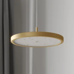 Quitani lámpara colgante LED Gion, 1 luz, blanco/latón