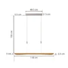 Quitani lámpara colgante LED Hiba, roble natural, longitud 118 cm