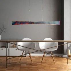 Quitani Lámpara colgante LED Lian, oro oxidado