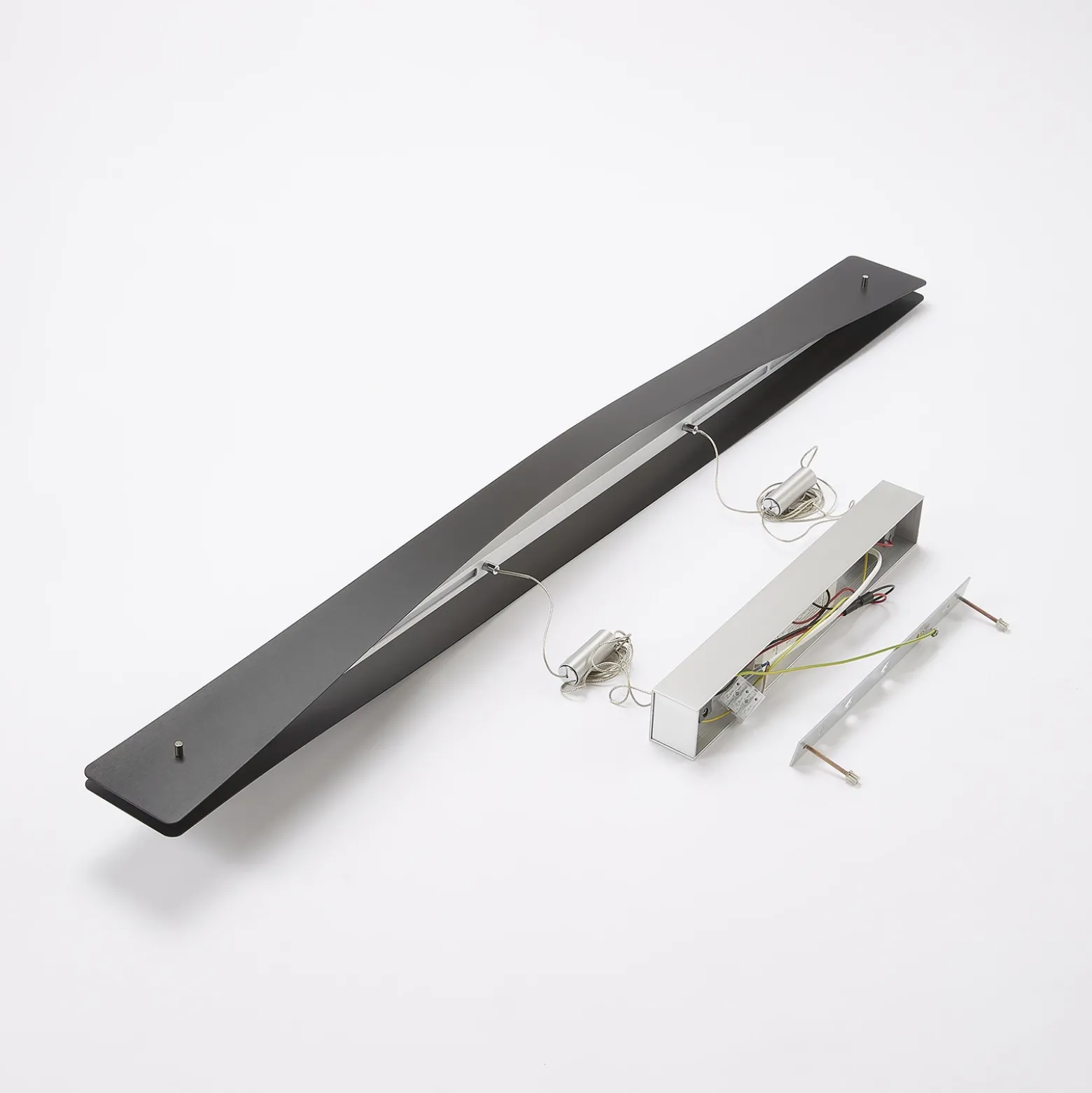 Quitani Lámpara colgante LED Lian, negro/aluminio