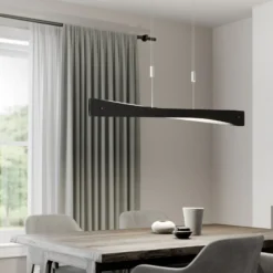 Quitani Lámpara colgante LED Lian, negro/aluminio