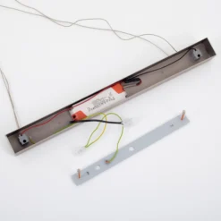 Quitani Lámpara colgante LED Malu, oro, longitud 100 cm