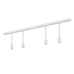 RAIL 230 V sistema de riel, blanco, 4 LED colgantes, longitud 1,5 m