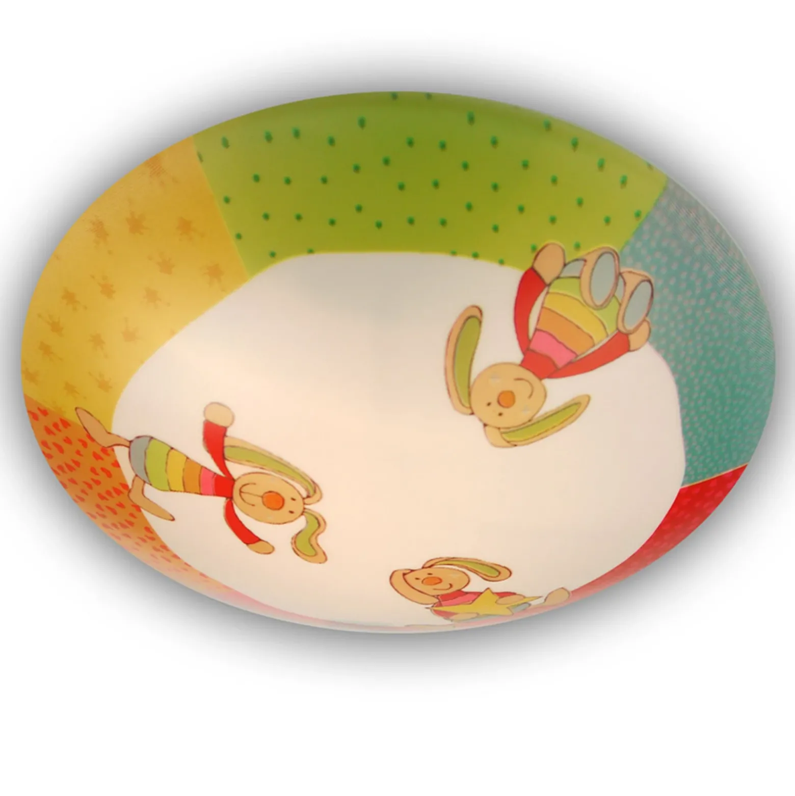 Rainbow Rabbit - lámpara de techo infantil redonda