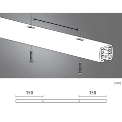 Raíl del sistema URail de Paulmann, 50 cm, negro mate