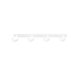 Razza downlight de techo, blanco, longitud 82 cm, 4 luces, metal