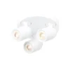 Razza downlight de techo, blanco, Ø 28,5 cm, 3 luces, metal